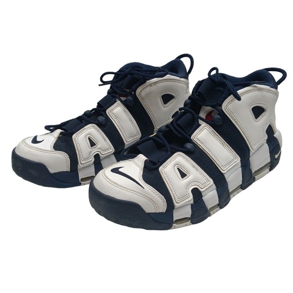 Nike Air Max More Uptempo "Olympic" White/Navy Blue Pippen Size 12 [414962-104] - Picture 1 of 16